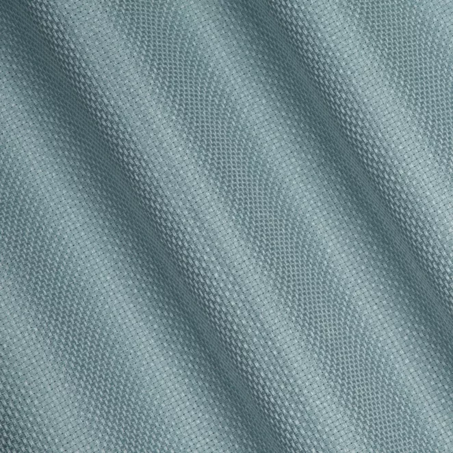 M203/5 Zasłona szyta na taśmie 5 cm błękitna z strukturalnej tkaniny o naturalnym splocie