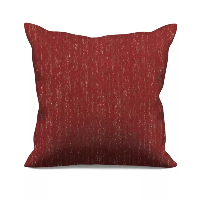 Poszewka szyta czerwono złota z tkaniny przetykanej błyszczącą nicią