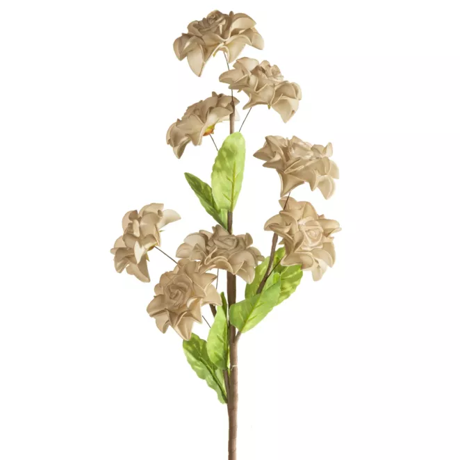 Kwiat sztuczny ciemnobeżowy z plastycznej pianki foamiran 65 cm