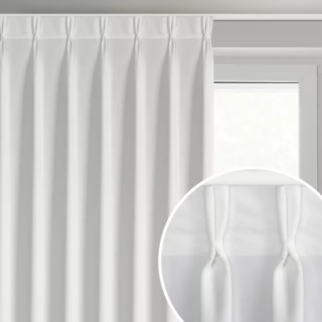 Zasłona biała z welwetowej tkaniny 80x270 cm (wymiar podany na gotowo) system flex - MELANIE