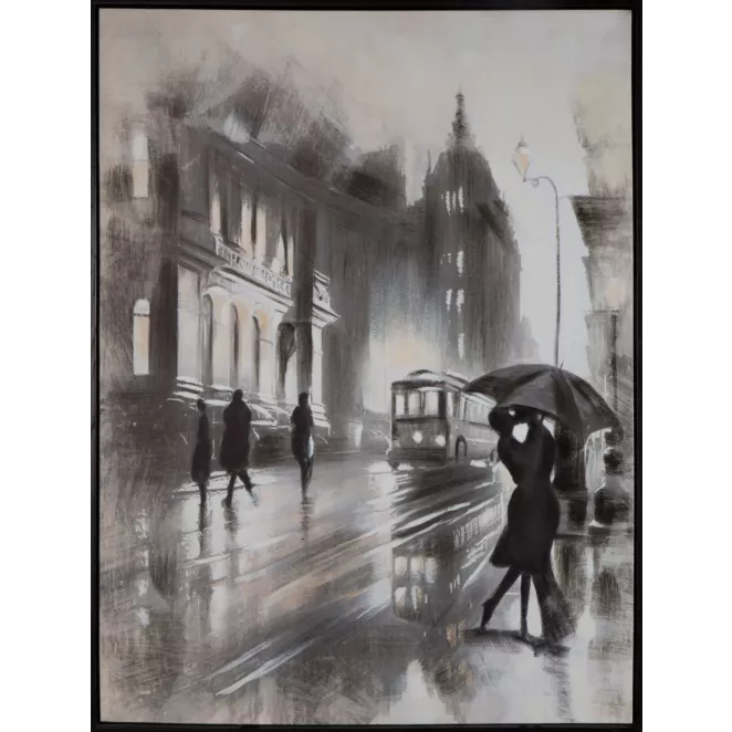 Obraz UMBRELLA  ręczni malowany na płótnie oprawiony w ramę