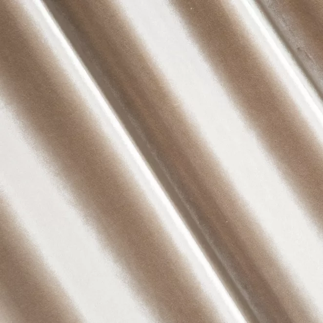 M147/3 Zasłona szyta na taśmie 5 cm SAFARI jasnobeżowa z miękkiej welwetowej tkaniny z połyskiem