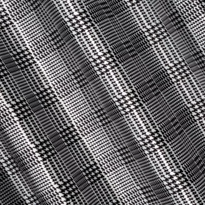 M204/4 Zasłona szyta na taśmie 5 cm naturalno czarna z grubej welwetowej tkaniny w elegancki geometryczny wzór Italissima Eva Minge