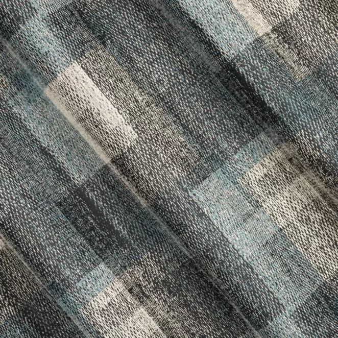 M210/5 Zasłona szyta na taśmie 5 cm czarno złota z tkaniny w elegancki wzór przetykany błyszczącą nicią Italissima Eva Minge