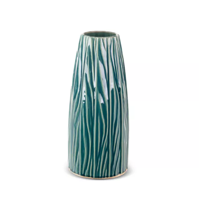 Wazon ceramiczny REA w stylu boho w prążki