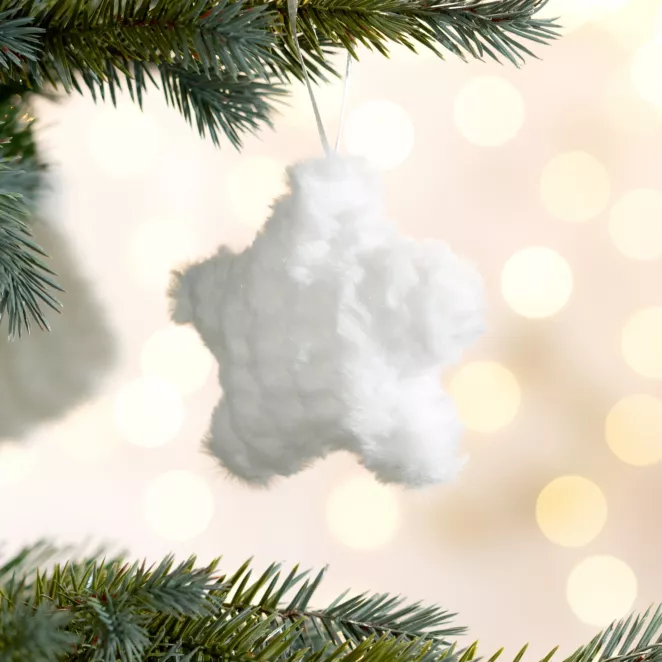 Ozdoba choinkowa GWIAZDA z futerka