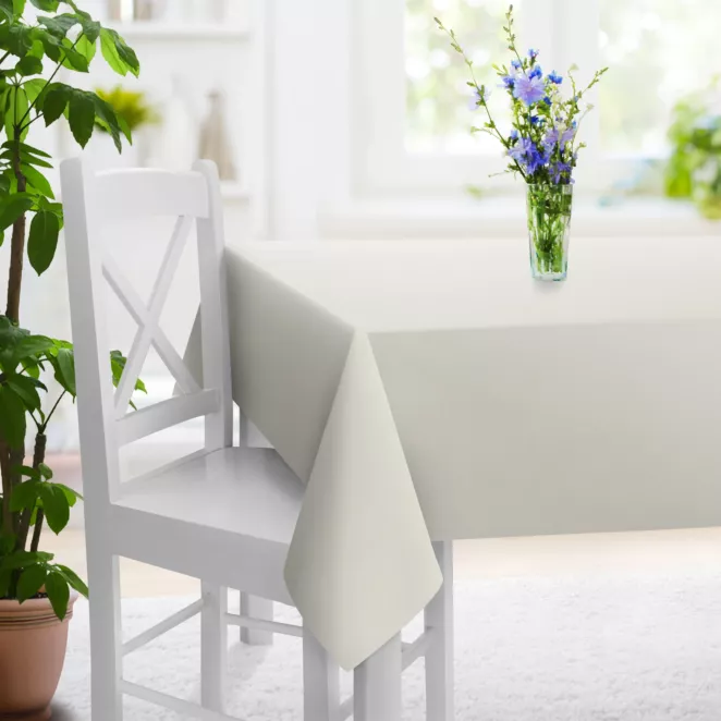 Obrus na wymiar naturalny z tkaniny welwetowej zaciemniającej w 100%