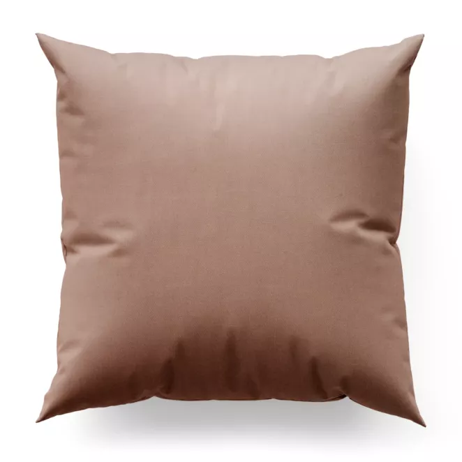 Poszewka szyta jasnoróżowa z miękkiej półmatowej tkaniny welwetowej