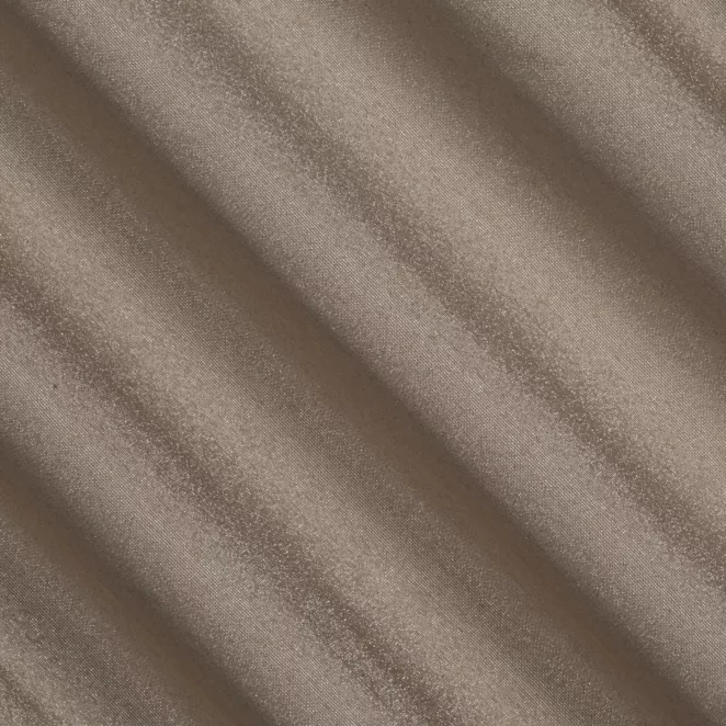 L176/5 Zasłona szyta na taśmie 5 cm beżowo srebrna z gładkiej tkaniny przeplatanej błyszczącą lureksową nicią