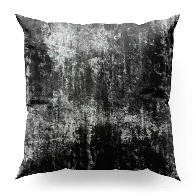 Poszewka szyta popielata z grubej, eleganckiej tkaniny welwetowej z efektem cieniowania