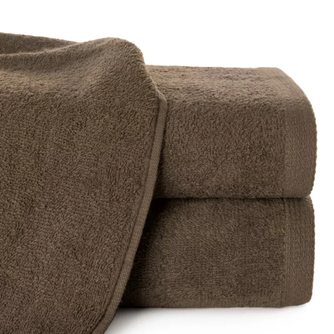 Ręcznik kąpielowy 50x90 cm bawełniany kolor brązowy 400 g/m2 GŁADKI 1