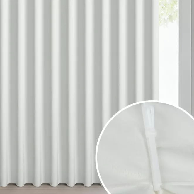 Zasłona biała z welwetowej tkaniny 125x270 cm (wymiar podany na gotowo) system flex - MELANIE