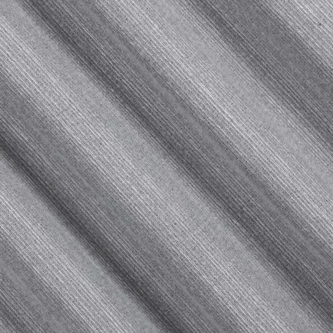 E33/1 Zasłona szyta na taśmie 5 cm jasnoszara z tkaniny z efektem melanżu wykończona obciążnikiem
