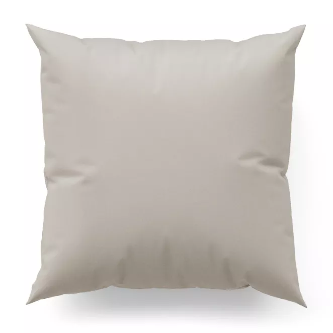 Poszewka szyta beżowa z miękkiej tkaniny w drobny wzór jodełkowy