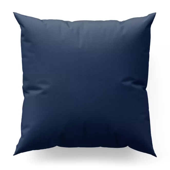 Poszewka szyta ciemnoniebieska z jednokolorowej gładkiej tkaniny