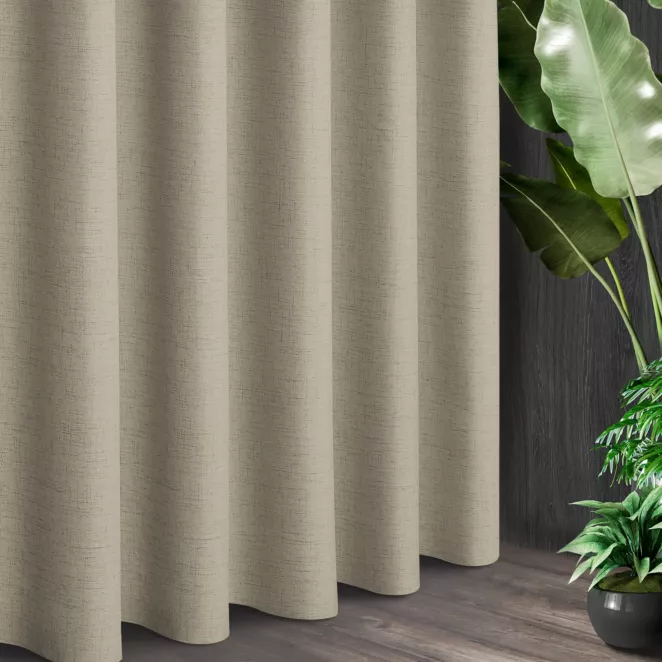 Tkanina zasłonowa gładka, w stylu eko, z drobnym strukturalnym wzorkiem z kolekcji Eva Minge