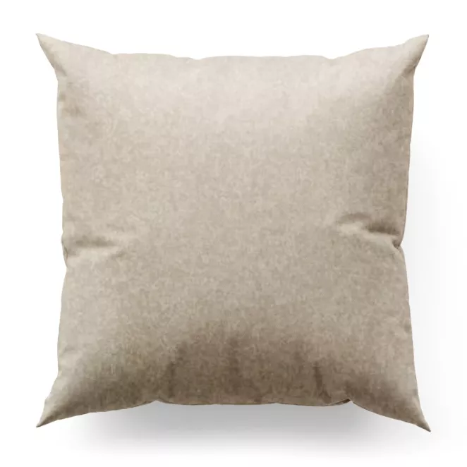 Poszewka szyta VISCAYA beżowa z melanżowej i miłej w dotyku tkaniny