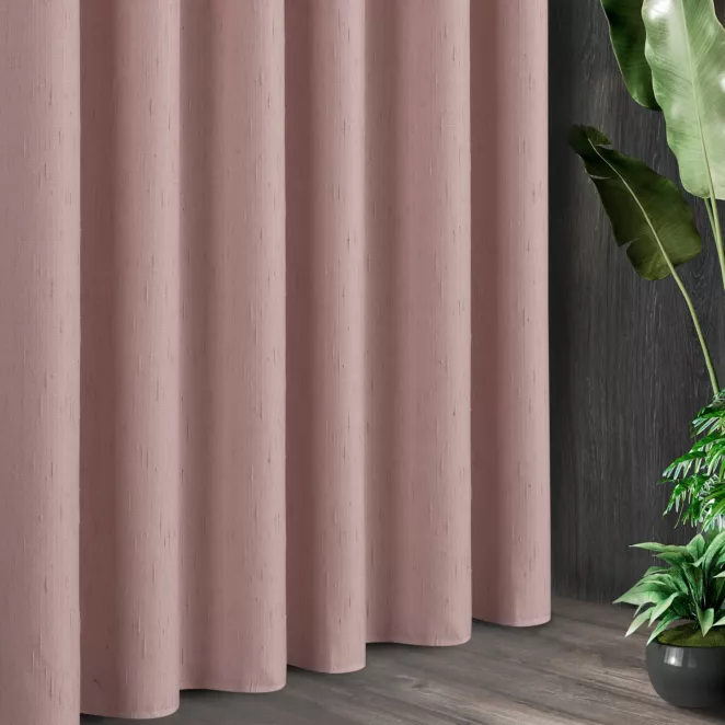 Tkanina zasłonowa w stylu eko, z efektem deszczyku