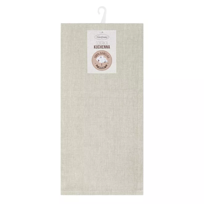 Komplet ściereczek kuchennych 2szt 50x70 cm bawełniany kolor beżowy zdobionych w pasy 200 g/m2 KARIN