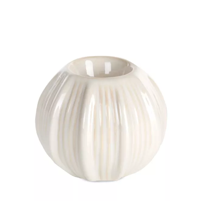 Świecznik dekoracyjny GARET z wytłaczanym wzorem