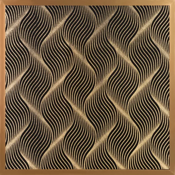 LIMITED COLLECTION Obraz VICTORIA 3 ze złotym błyszczącym nadrukiem w złotej ramie