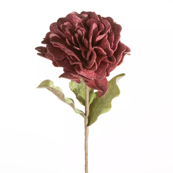 Kwiat sztuczny ciemnofioletowy z plastycznej pianki foamiran 75 cm