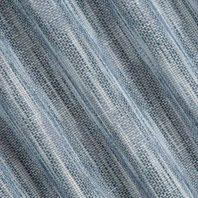 M201/16 Firana szyta na taśmie 5 cm granatowa siatka w stylu eko z efektem melanżu wykończona obciążnikiem