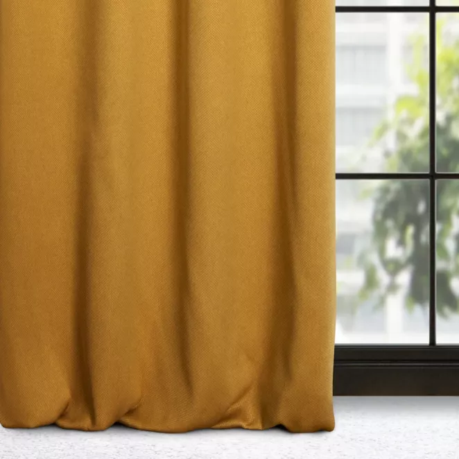 Zasłona miodowa zaciemniająca o strukturze drobnej krateczki 135x250 przelotka - AMARO