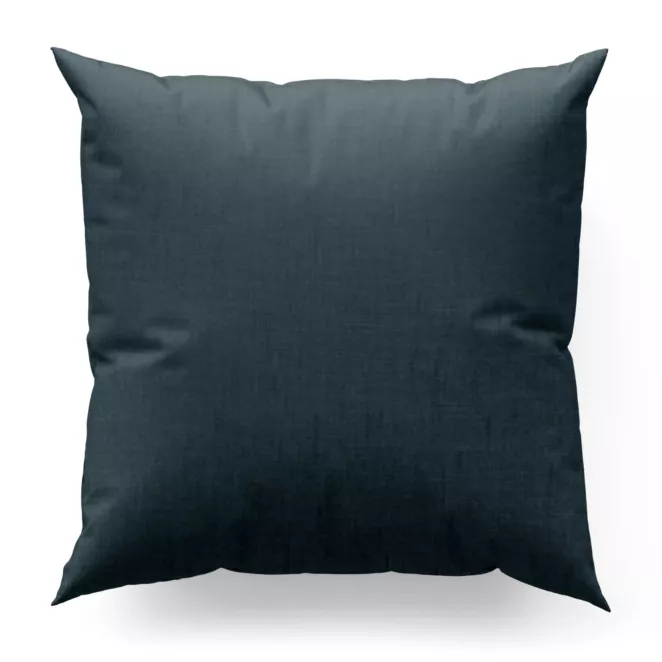 Poszewka szyta GEONOA granatowa z miękkiej tkaniny o naturalnym charakterze z widocznym ozdobnym splotem