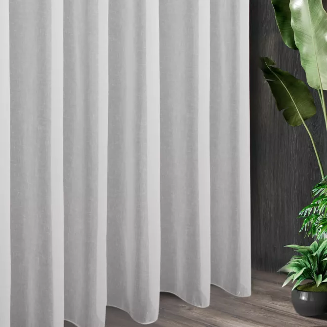 Tkanina firanowa gładka matowa etamina o naturalnym splocie