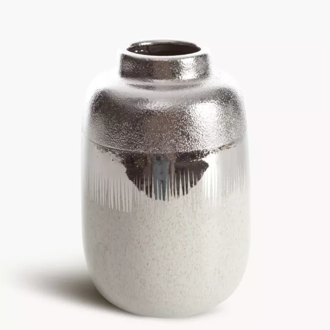 Wazon ceramiczny MAX 2 łączący fakturę granitu z lśniącą powierzchnią