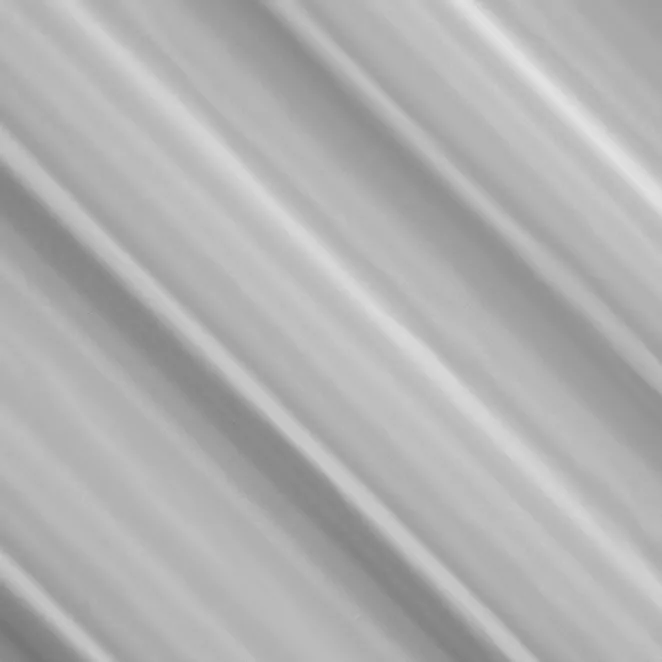 L132/4 Firana szyta na taśmie 5 cm jasnoszara z matowego jedwabiście miękkiego woalu, wykończona obciążnikiem