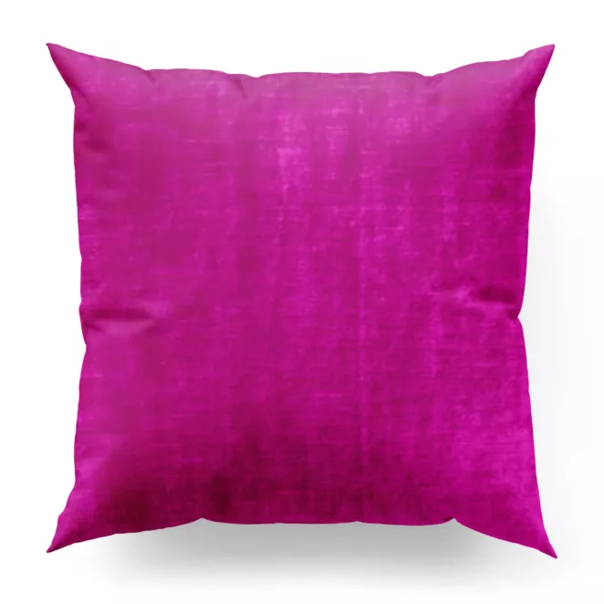 Poszewka szyta SAFARI 1 amarantowa z miękkiej welwetowej tkaniny z połyskiem i poziomym prążkiem