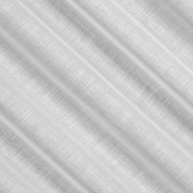 R209/3 Firana szyta na taśmie 5 cm biała z delikatnej etaminy wykończonej obciążnikiem