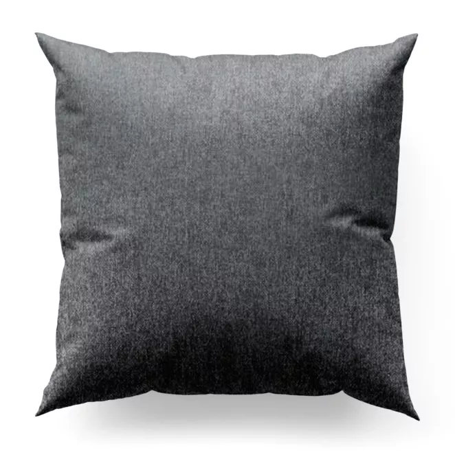 Poszewka szyta ALINE popielata z tkaniny o naturalnym splocie z efektem melanżu