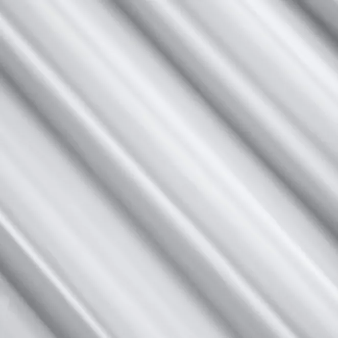 R228/1 Firana szyta na taśmie 5 cm biała z matowej jedwabiście miękkiej tkaniny, wykończona obciążnikiem