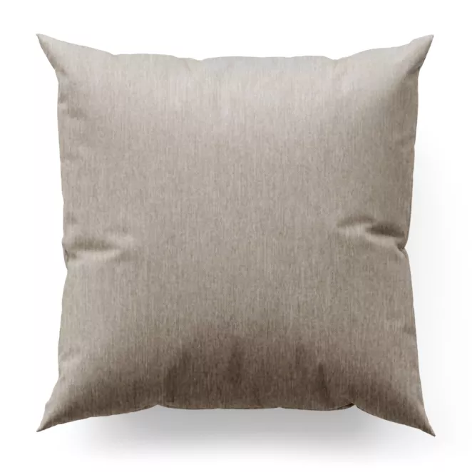 Poszewka szyta beżowa z miękkiej tkaniny z efektem melanżu