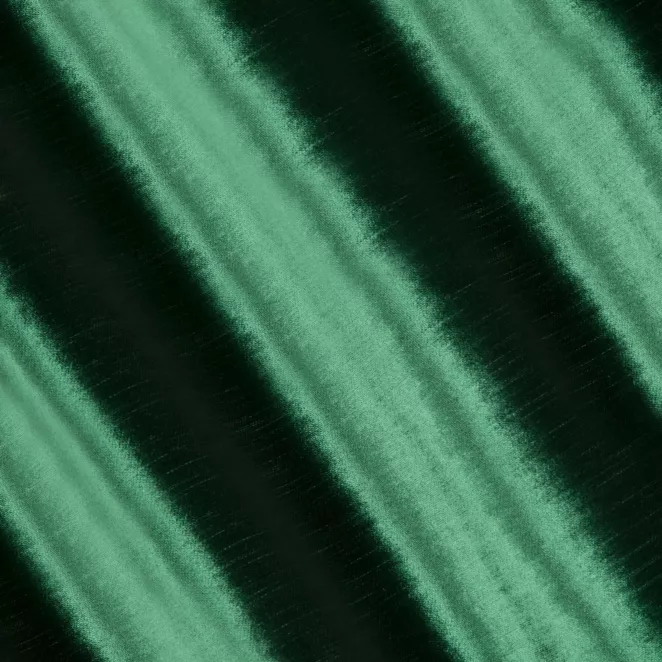 R162/3 Zasłona szyta na taśmie 5 cm SAFARI 1 ciemnozielona z miękkiej welwetowej tkaniny z połyskiem i poziomym prążkiem
