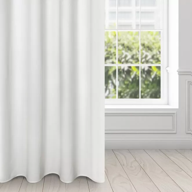 Zasłona biała z matowego welwetu 140x250 cm przelotka - MILO