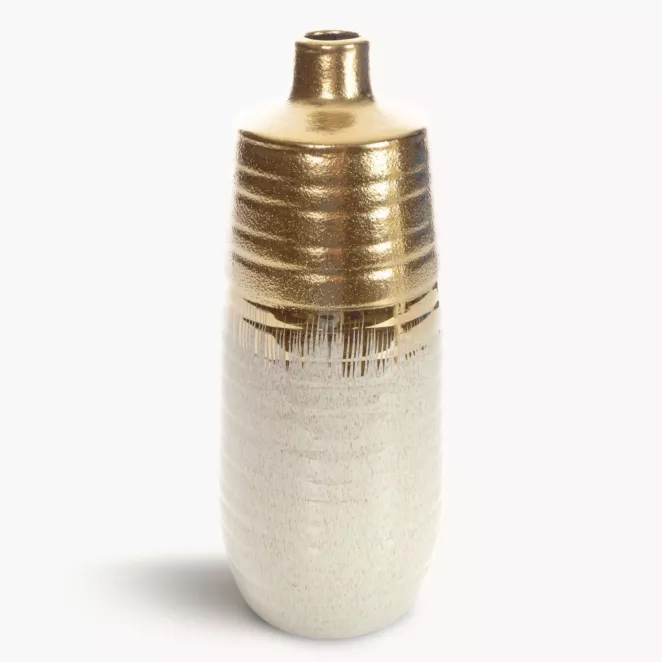 Wazon ceramiczny MAX 1 łączący fakturę granitu z lśniącą powierzchnią