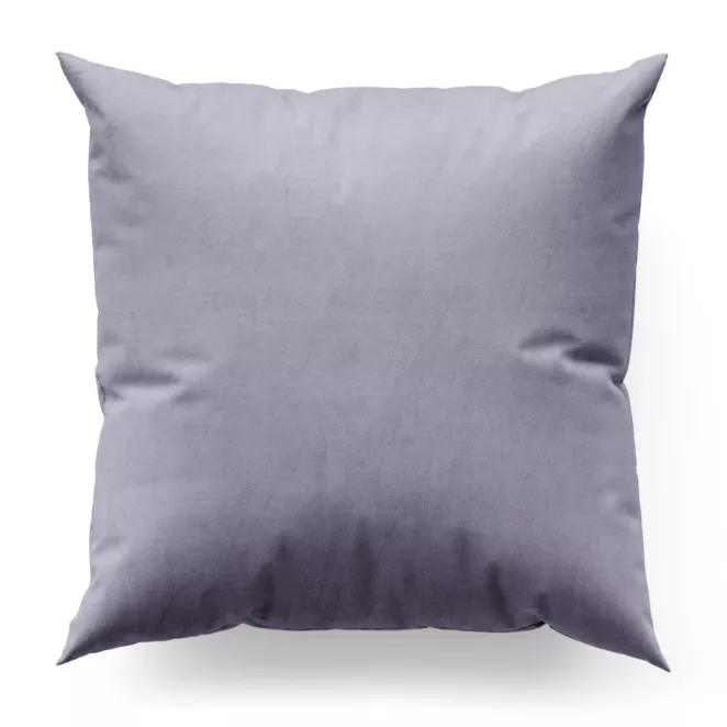 Poszewka szyta liliowa z miękkiej półmatowej tkaniny welwetowej