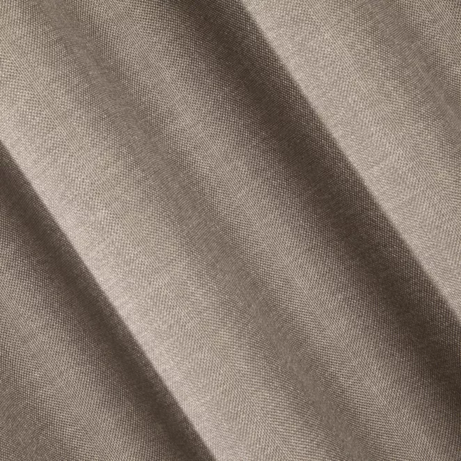 L180/21 Zasłona szyta na taśmie 5 cm ciemnobeżowa z tkaniny zaciemniającej typu dimout o naturalnym splocie, z efektem melanżu