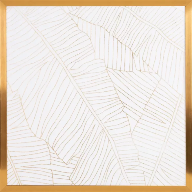 LIMITED COLLECTION Obraz LUNA 2 ze złotym błyszczącym nadrukiem w złotej ramie