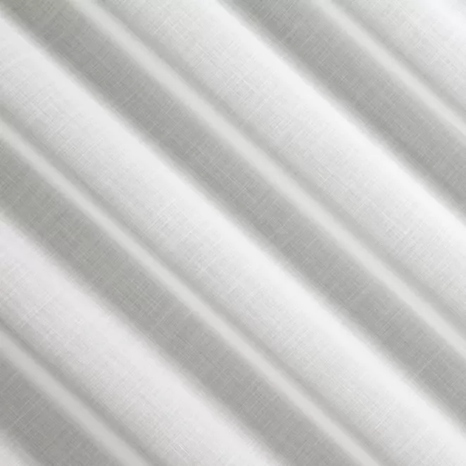 H233/4 Firana szyta na taśmie 5 cm kremowa z gładkiej matowej tkaniny, wykończonej obciążnikiem