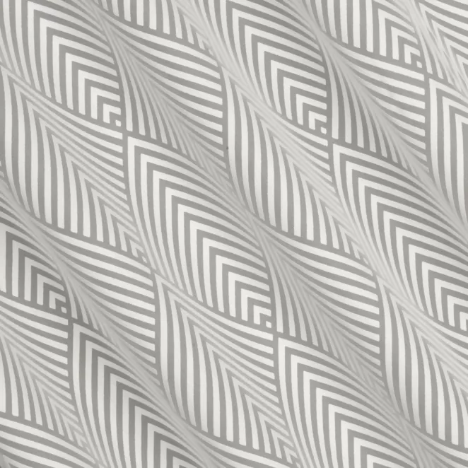 P269/3 Firana szyta na taśmie 5 cm kremowa burnout z miękkiej tkaniny wiskozowej w geometryczny wzór