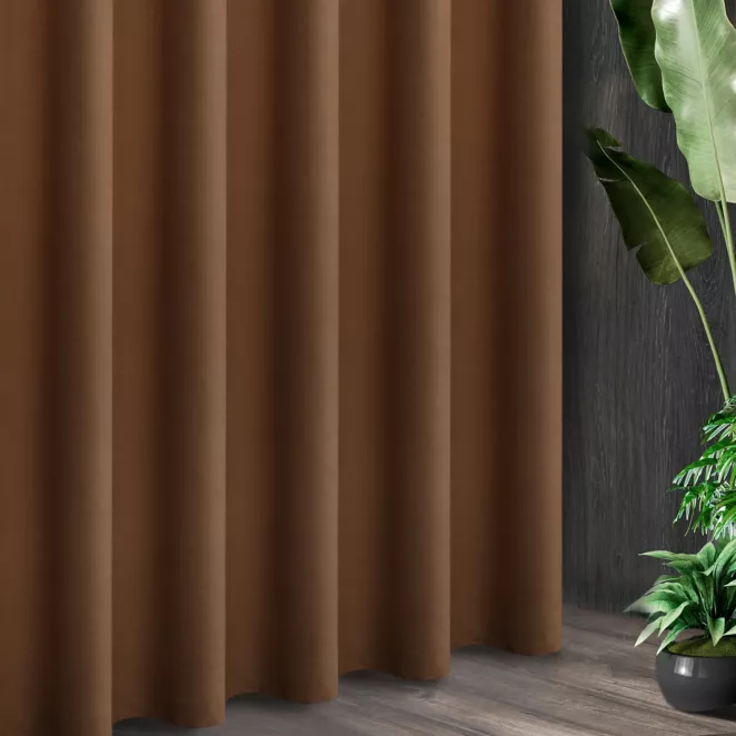 Tkanina zasłonowa ADORE gładka i miękka w dotyku o welurowej strukturze