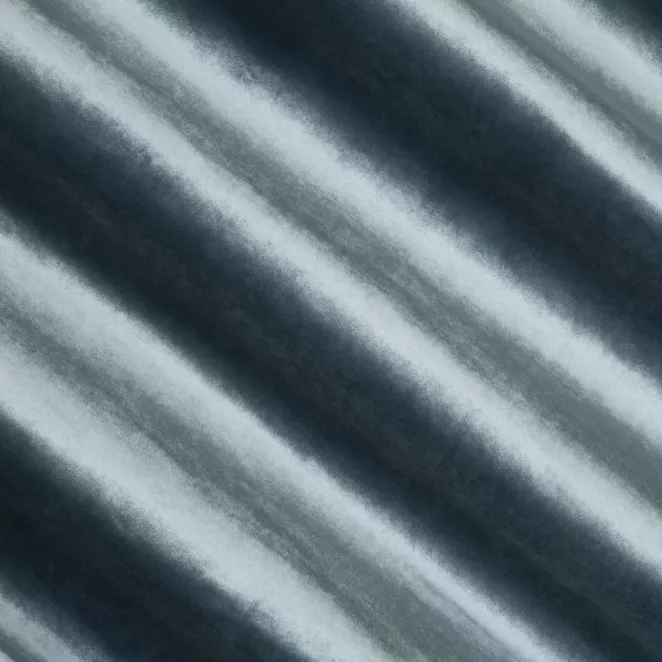 M147/37 Zasłona szyta na taśmie 5 cm błękitna z miękkiej welwetowej tkaniny z połyskiem