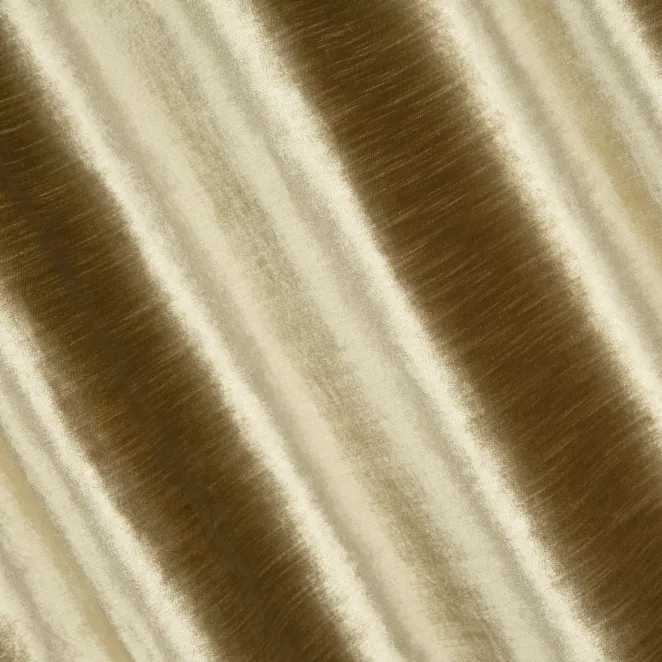 E27/8 Zasłona szyta na taśmie 5 cm SAFARI 1 ciemnozłota z miękkiej welwetowej tkaniny z połyskiem i poziomym prążkiem