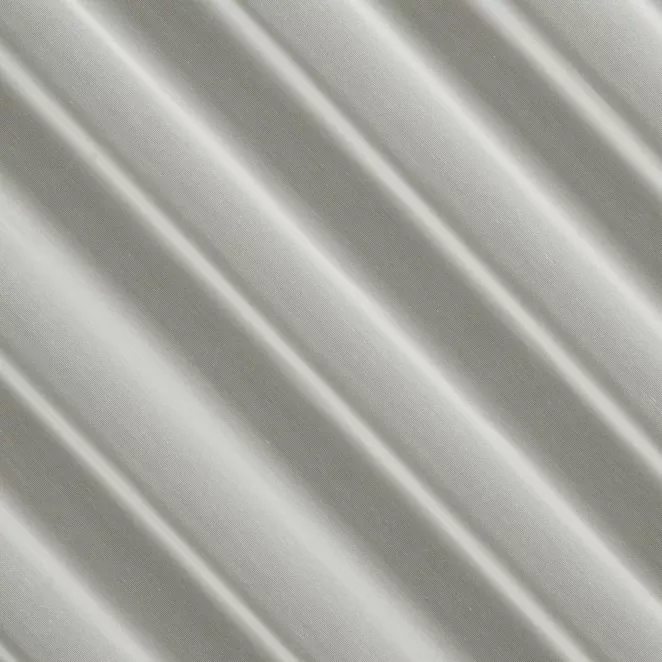 R201/12 Firana szyta na taśmie 5 cm kremowa z delikatnej tkaniny z efektem deszczyku, wykończona obciążnikiem