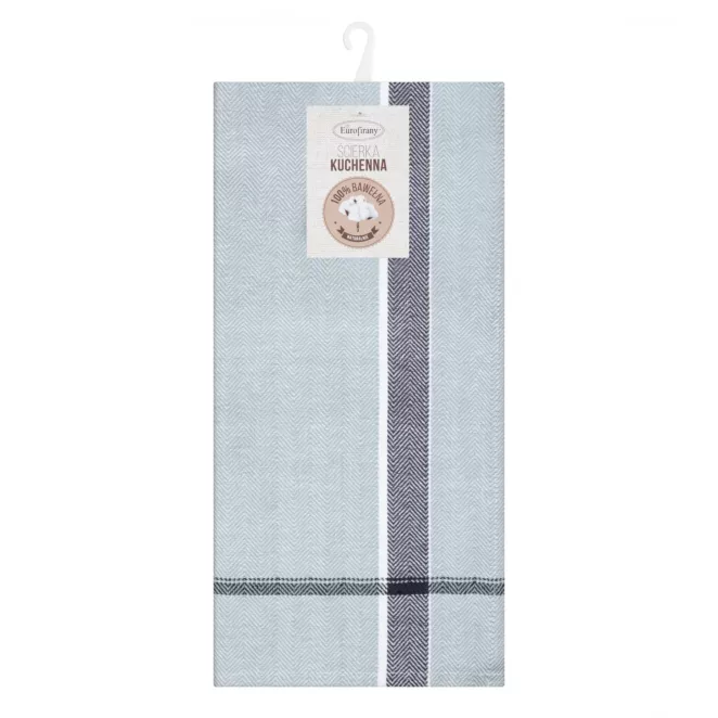 Ściereczka kuchenna 50x70 cm bawełniana kolor błękitny,czarny 200 g/m2 OLIVIA